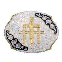 Fancy Scalloped Triple Cross Buckle