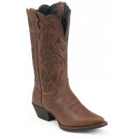 Dark Brown Mustang Cowhide Boot by Justin
