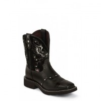 Black Deercow Boot by Justin