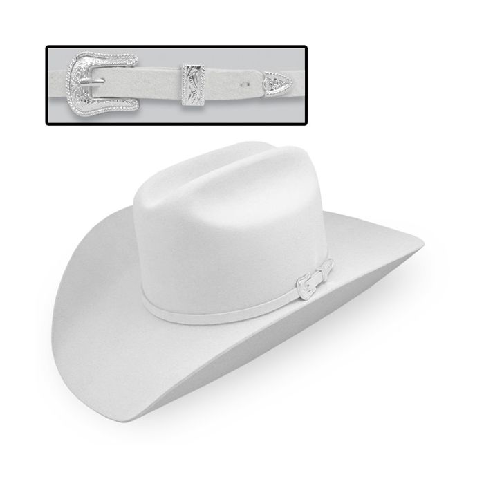 Resistol Pageant 2X Wool Felt Cowboy Hat - White - Al-Bar Ranch