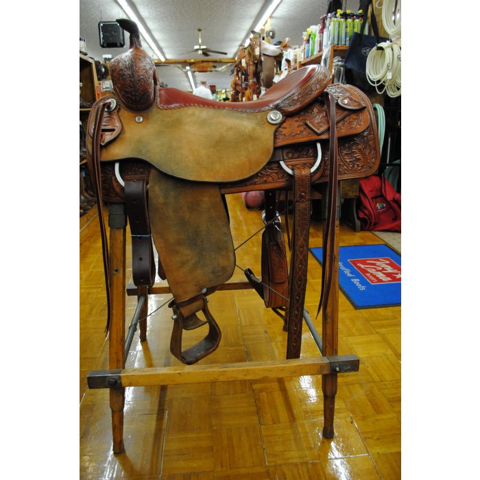M L Leddy Flat Seat Cutter Saddle Jacksons Western Store