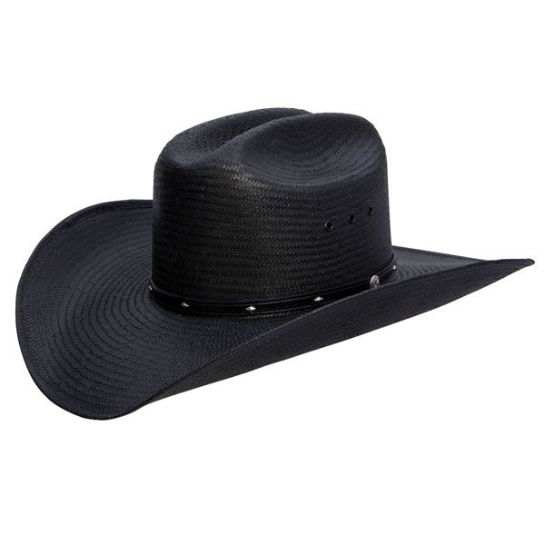 stetson black straw cowboy hat