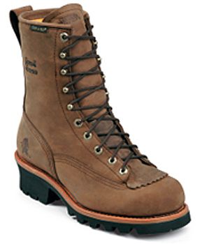 chippewa lace to toe logger boots